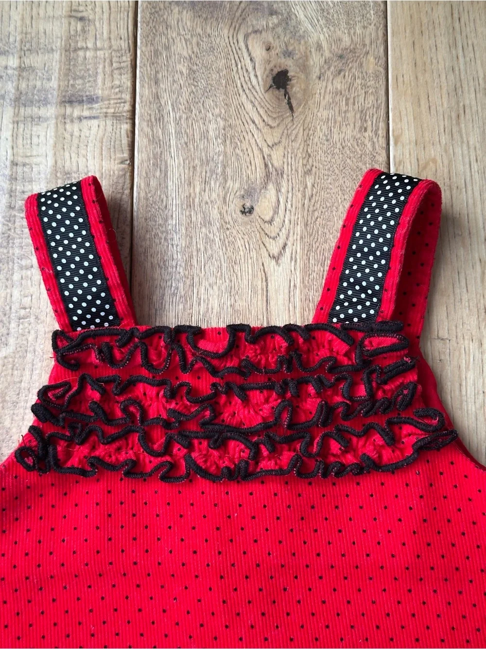 Rare Editions Red Corduroy Scottie Dog Jumper Dress size 2T